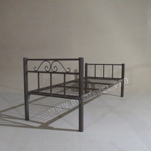 Кровать металлическая одноярусная с элементами ковки Комфорт-7